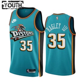 Dres Detroit Pistons Marvin Bagley III 35 Nike 2022-23 Classic Edition Teal Swingman - Dječji